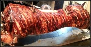 Paul Carving Spit-Roasted Pig, Darlington Nov 12